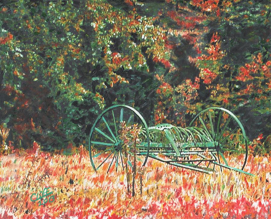 Hay Rake at Warren Woods Painting by Cliff Wilson