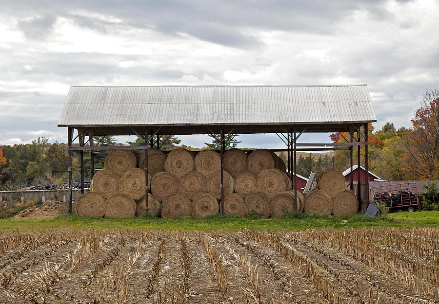 Hay Bales in Vermont Photograph by Charles Harden
