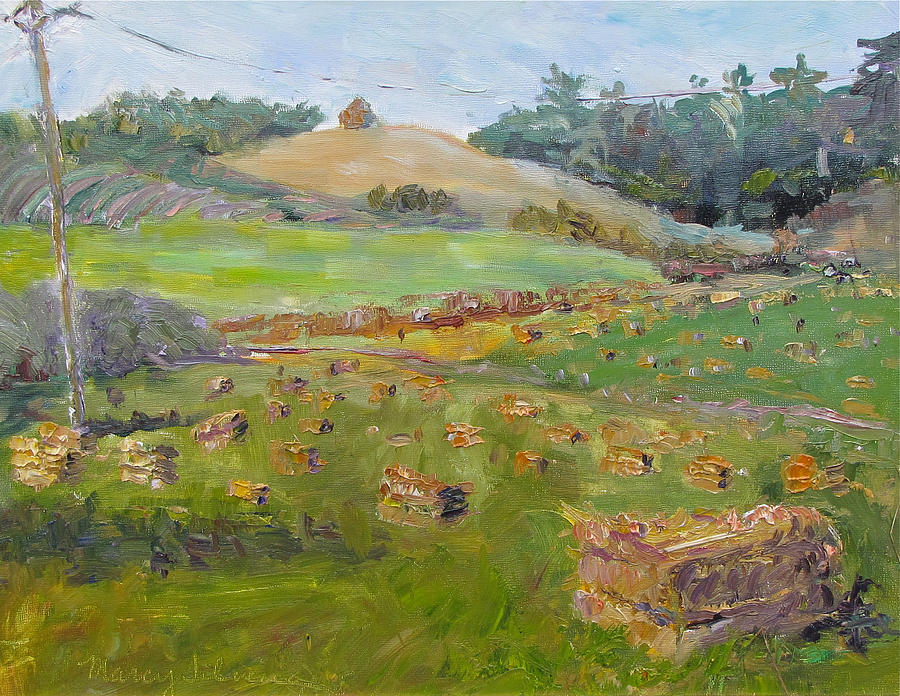 Landscape Painting - Hay There by Marcy Silveira