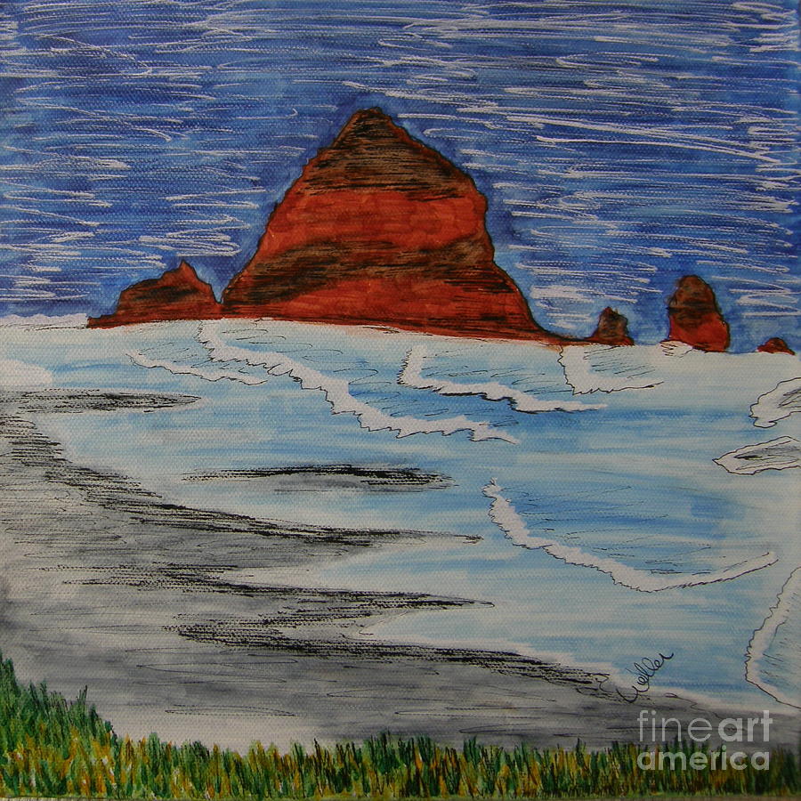 Nature Painting - Haystack by Marcia Weller-Wenbert