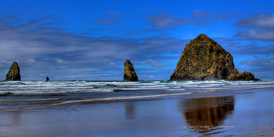 Haystack Rock and the Needles III Photograph by David Patterson