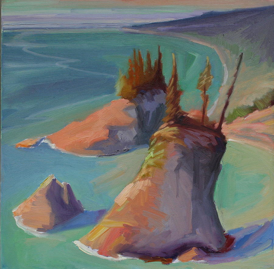 Haystack Rocks Painting by Gregg Caudell