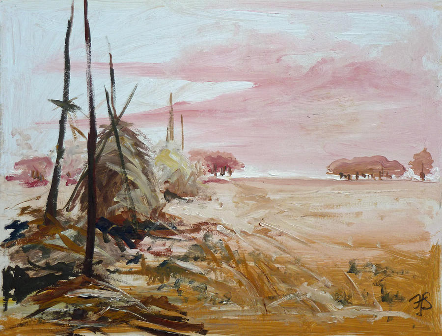 Haystacks  Painting by Irek Szelag