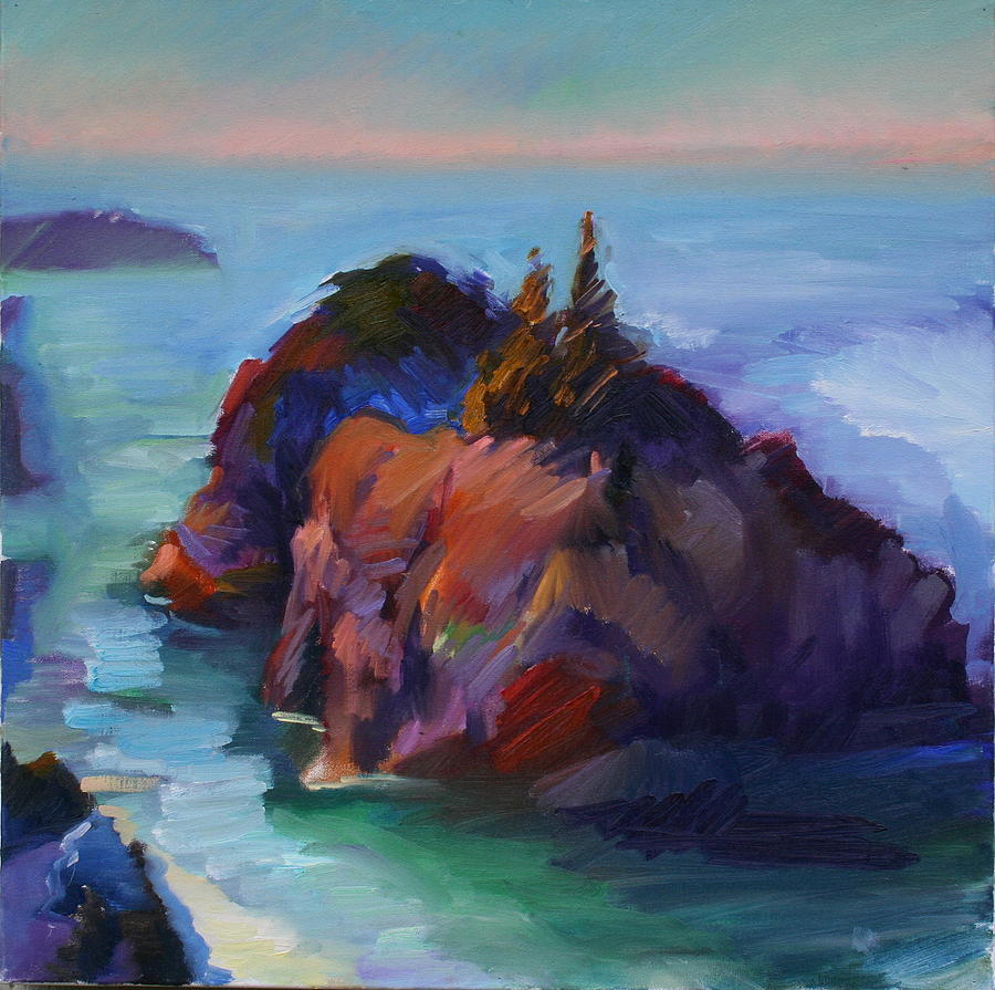Haystacks Washington Coast Painting by Gregg Caudell