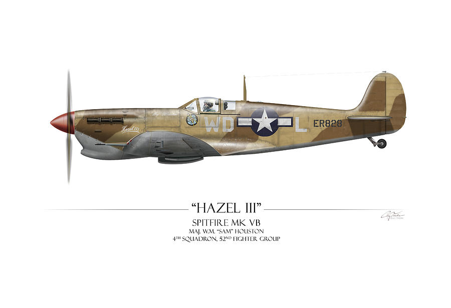Houston Digital Art - Hazel III Spitfire MkV by Craig Tinder