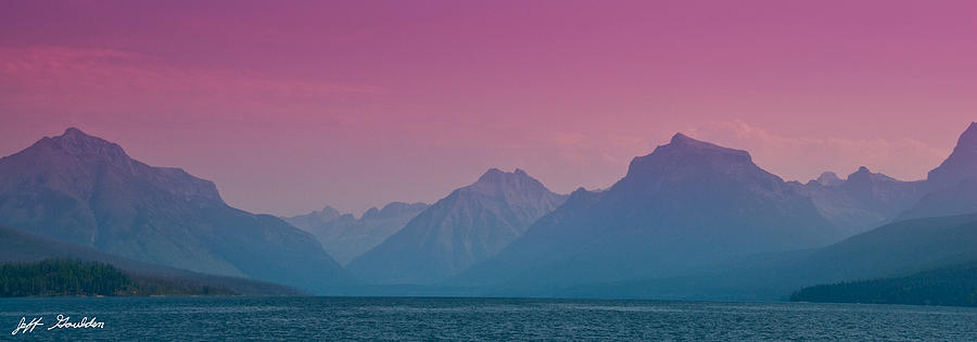 Hazy Mountains and Lake McDonald Photograph by Jeff Goulden
