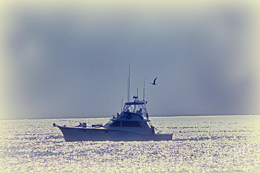 HDR Boat Fishing Ocean Sea Seascape Beach Photo Photography Picture Gallery Art Scenic Sunrise  Photograph by Al Nolan
