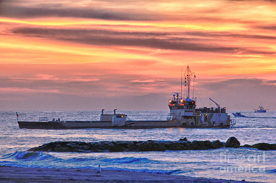 HDR Boat Sea Ocean Beach Sunrise Scenic Seascape Photography Gallery Photo Picture Boats Photograph by Al Nolan