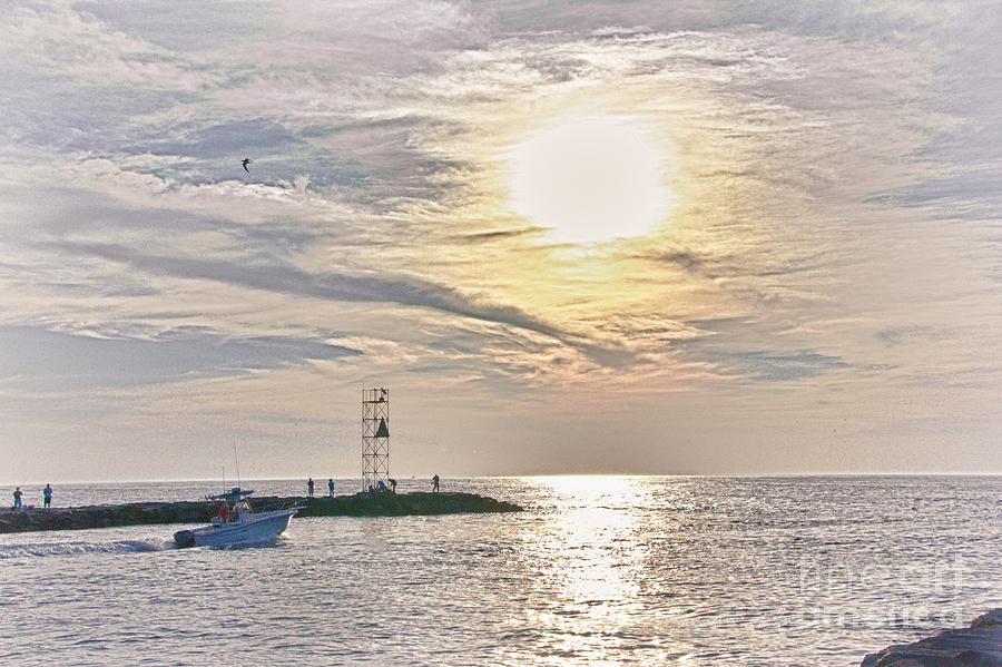HDR Sunrise Fishing Boat Bay Ocean Sea Seascape Photography Gallery Sale Buy Photo Picture Art  Photograph by Al Nolan