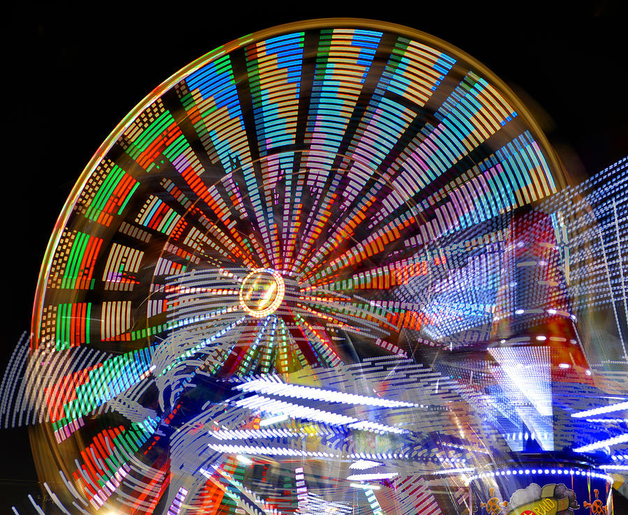 Ferris Wheel HDR work X Photograph by David Lee Thompson