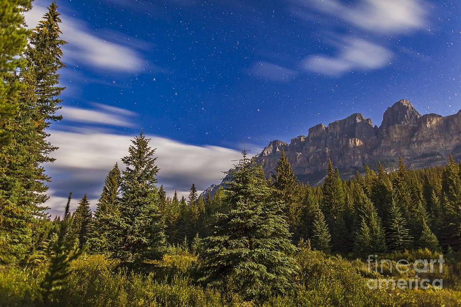 Banff National Park Photograph - He Big Dipper Over Castle Mountain by Alan Dyer