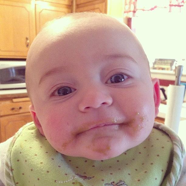 He Enjoys His Green Beans! Photograph by Deborah Williams