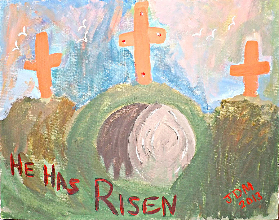 Nature Painting - He Has Risen by Janet Moss
