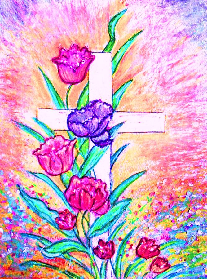 Flower Painting - He is Risen by Hazel Holland