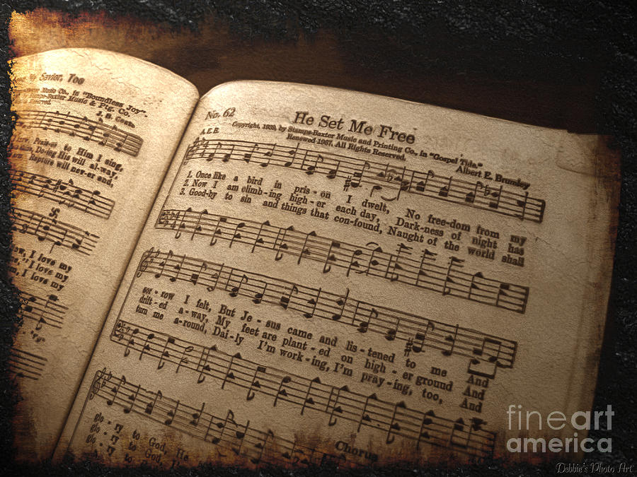 HE Set Me Free - Hymnal Song Photograph by Debbie Portwood