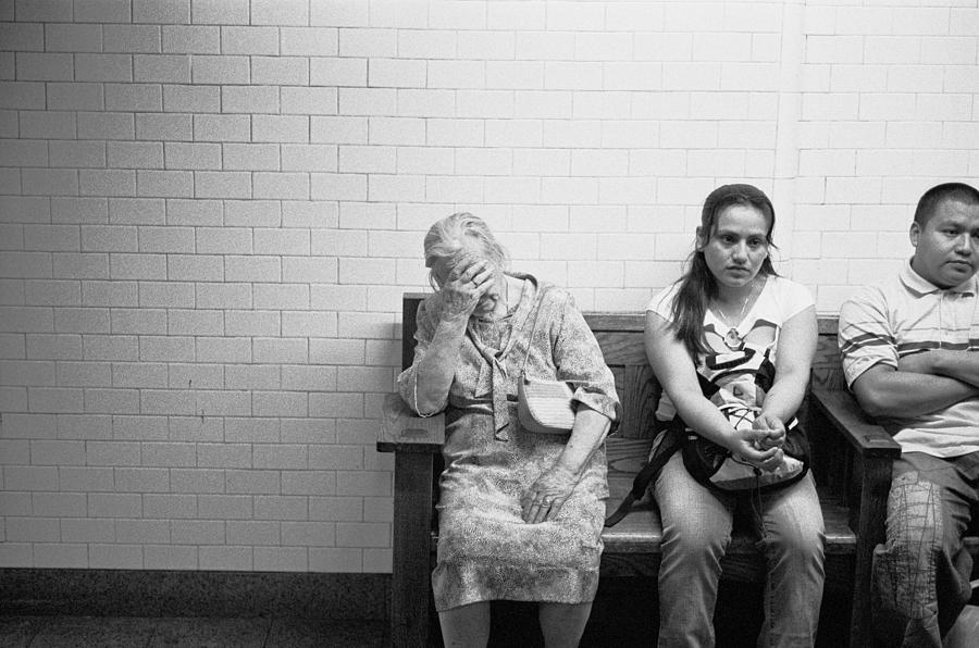 Old Photograph - Head in Hands - Subway by Dave Beckerman Old Photograph - Head in Hands - Subway by Dave Beckerman