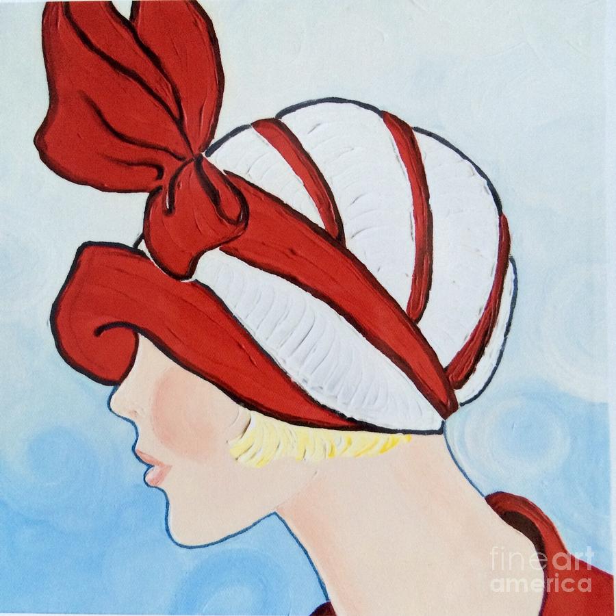 Hat Painting - Head in the Clouds by Barbara Chase