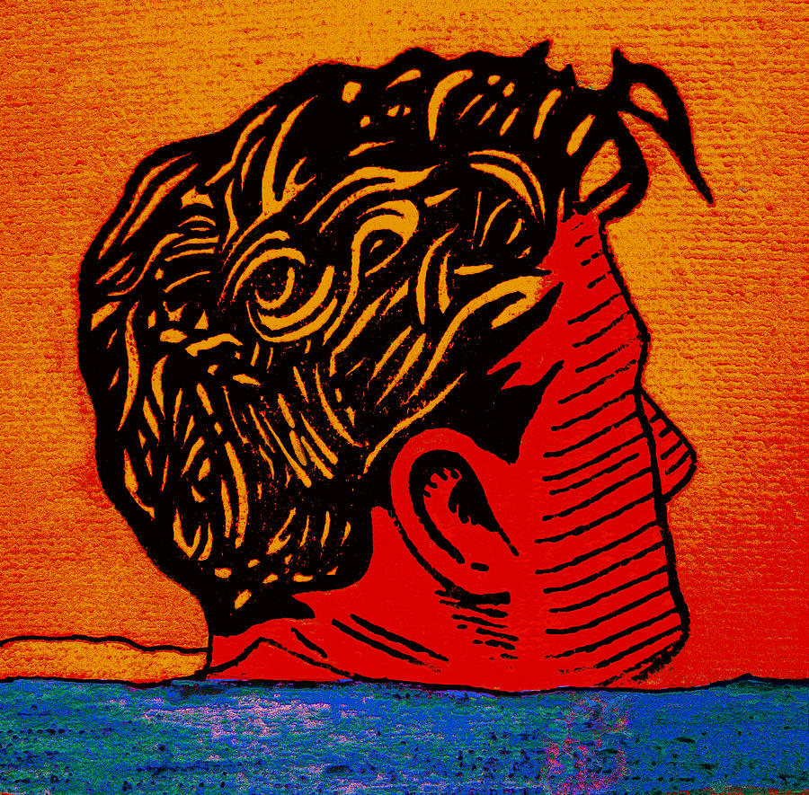 Head in Water 2 Painting by Steve Fields