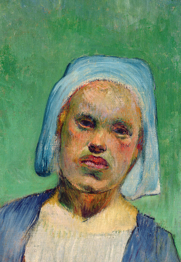 Head of a Breton Painting by Paul Gauguin