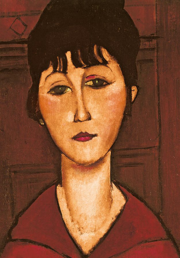 Portrait Painting - Head of a Girl by Amedeo Modigliani