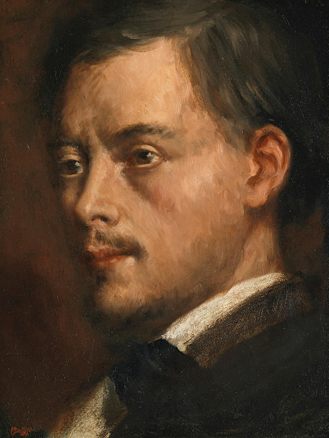 Head of a Man Painting by Edgar Degas
