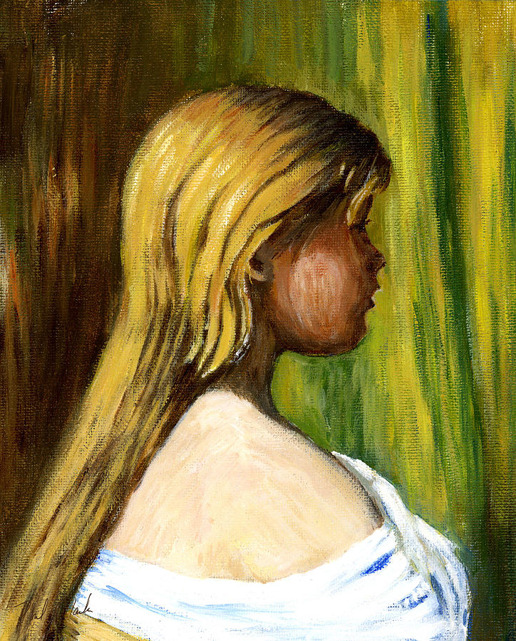 Head of a Young Girl2 Painting by Phil Clark