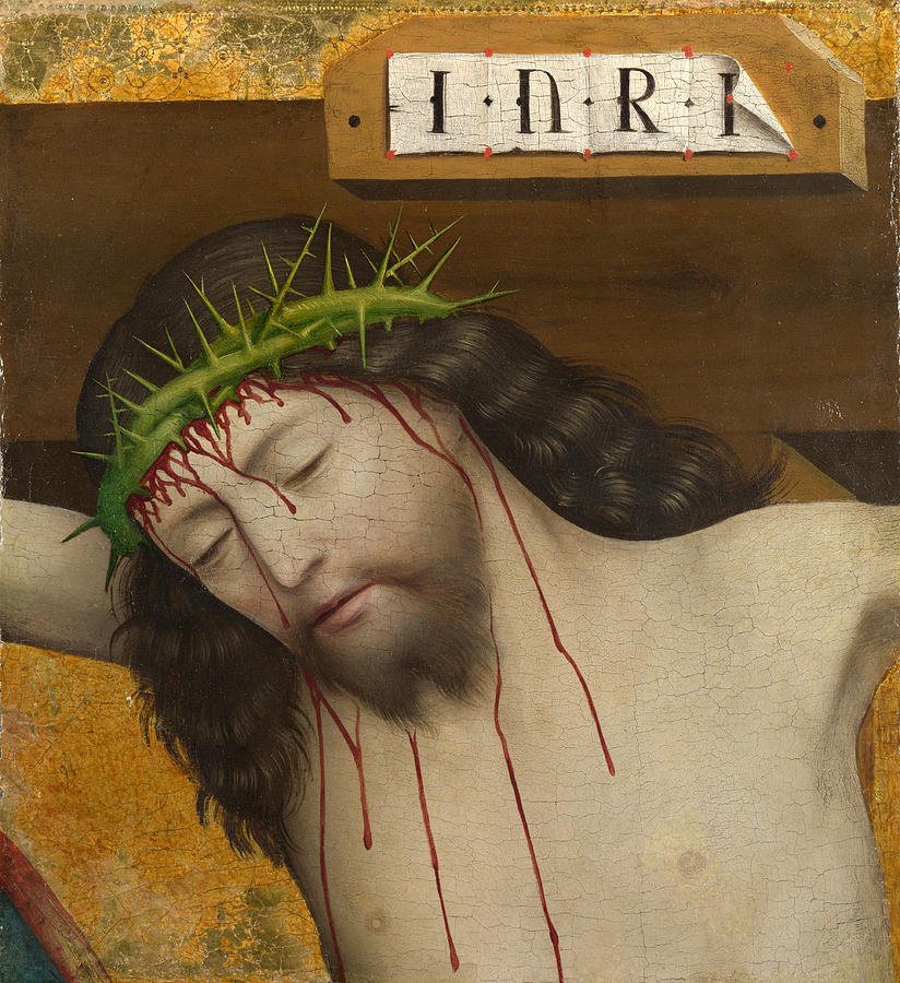 Head of Christ Crucified Painting by Master of Liesborn