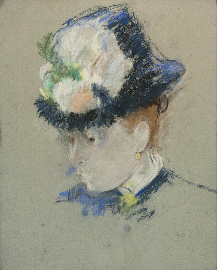 Head of English Woman Painting by Berthe Morisot