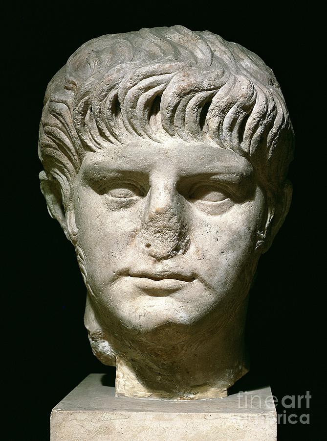 Portrait Sculpture - Head of Nero by Anonymous