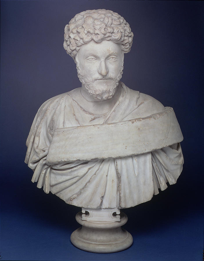 Head Of The Emperor Marcus Aurelius Photograph by Roman School