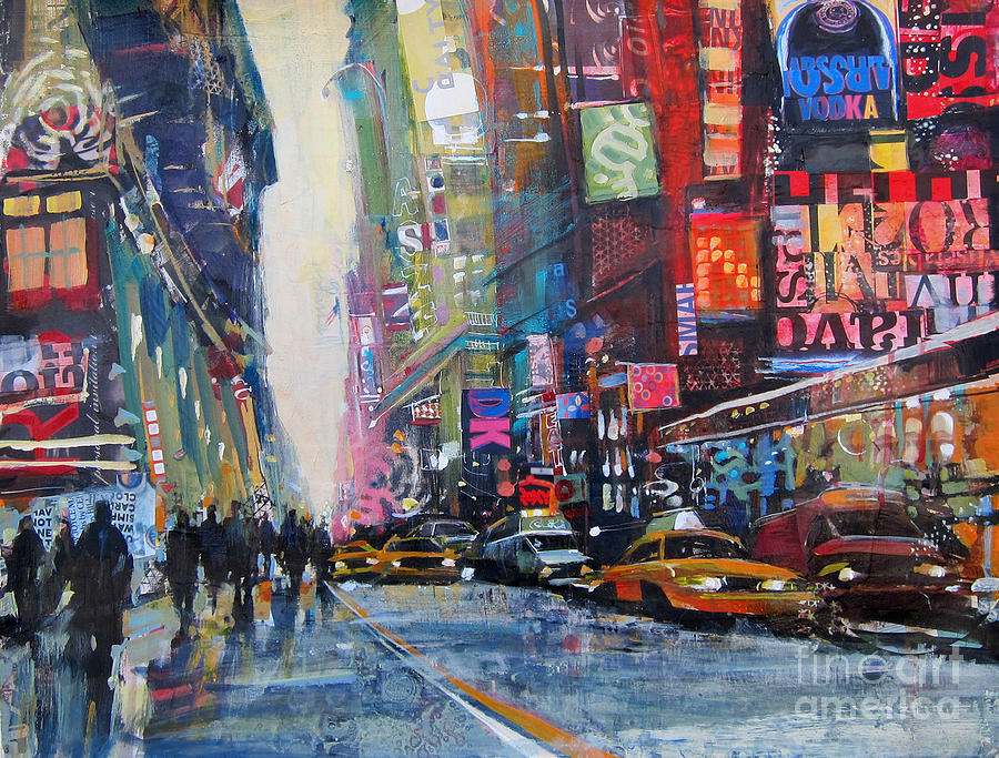 Heading Downtown Nyc Painting by Patti Mollica