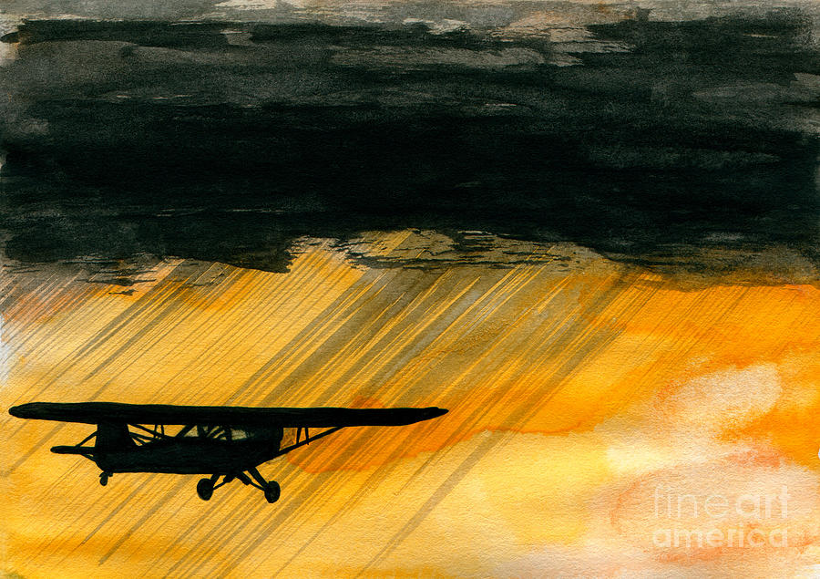Sunset Painting - Heading for the Hole by R Kyllo