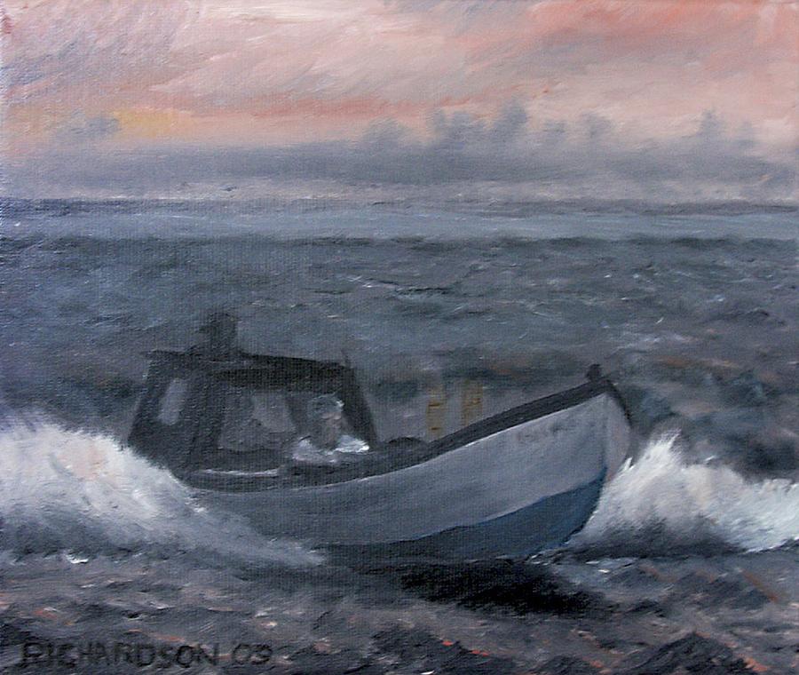 Heading for the Oyster Beds Painting by Susan Richardson
