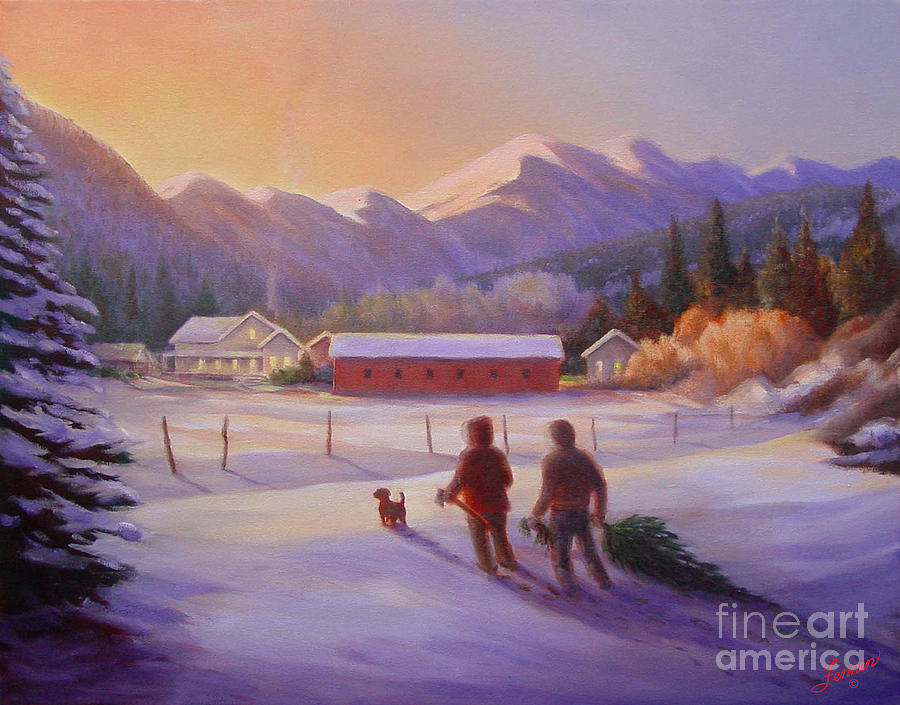 Winter Painting - Heading Home by Charles Fennen