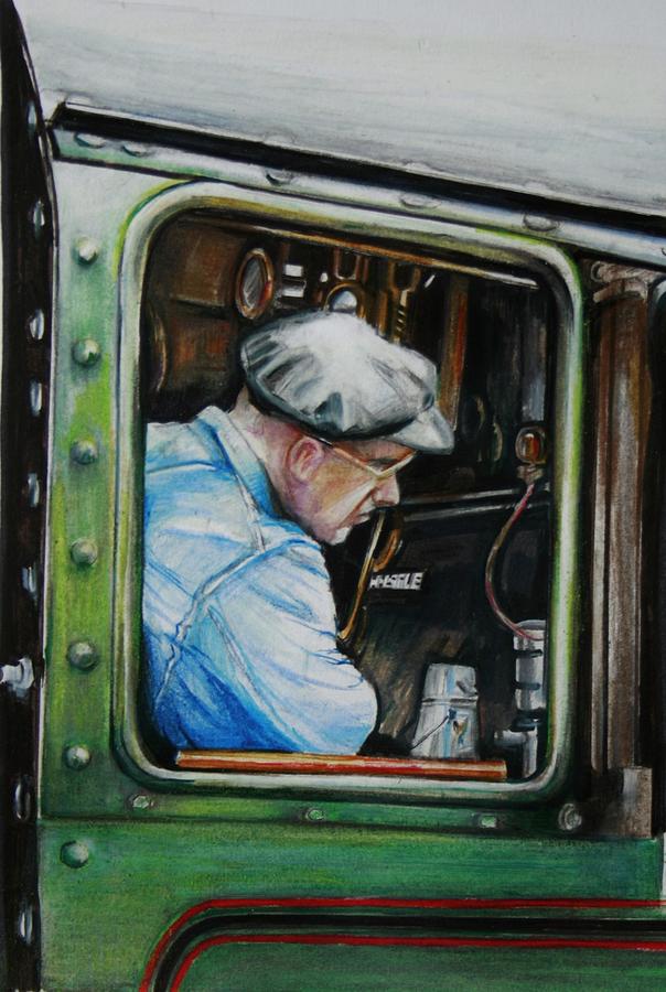 Heading Home on the Severn Valley Railway  Drawing by Jean Cormier