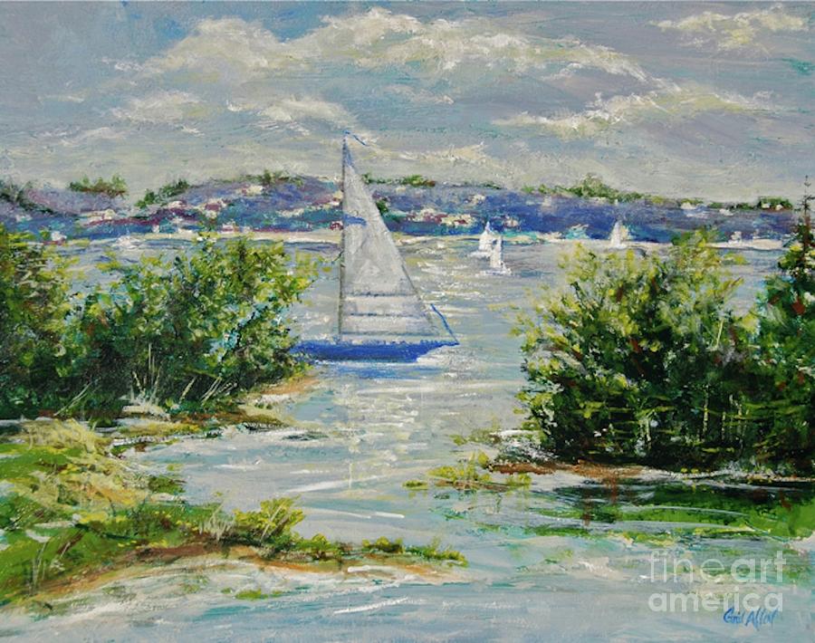 Heading Out of The Harbor Painting by Gail Allen