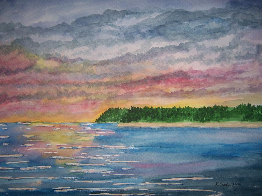 Headlands Sunrise Painting by B Kathleen Fannin