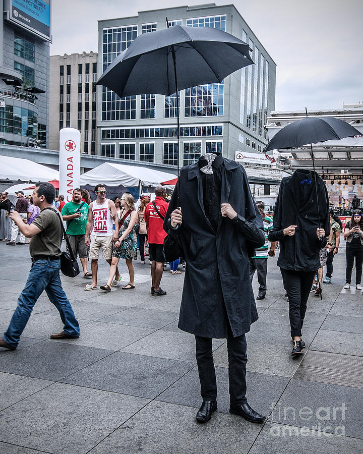 Umbrella Photograph - Headless Man with Umbrella by Dave Hood