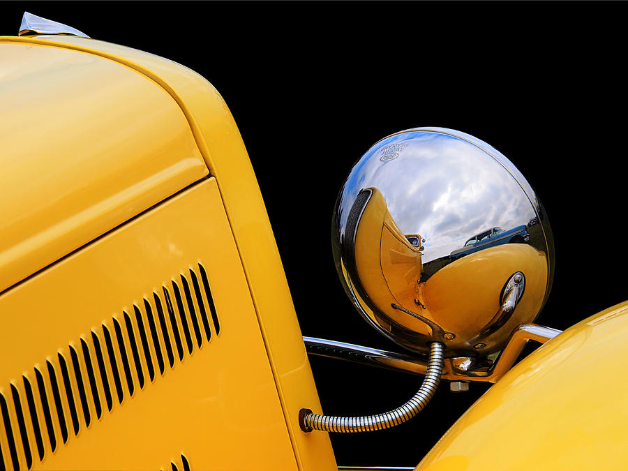 Headlight reflections in a 32 Ford Deuce Coupe Photograph by Gill Billington
