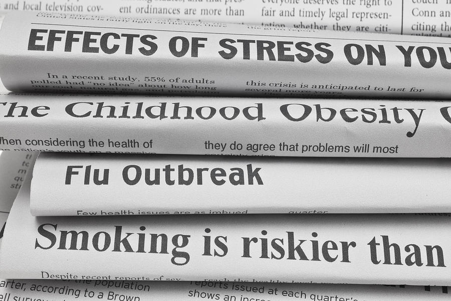 Headlines About Health Issues Photograph by Magnetcreative