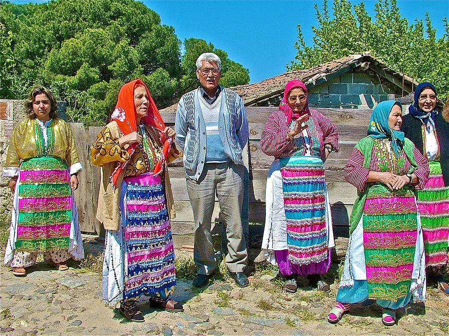 Headman and Women in Mountain Village of Demircidere Koyu in Kozak-Turkey  Photograph by Ruth Hager