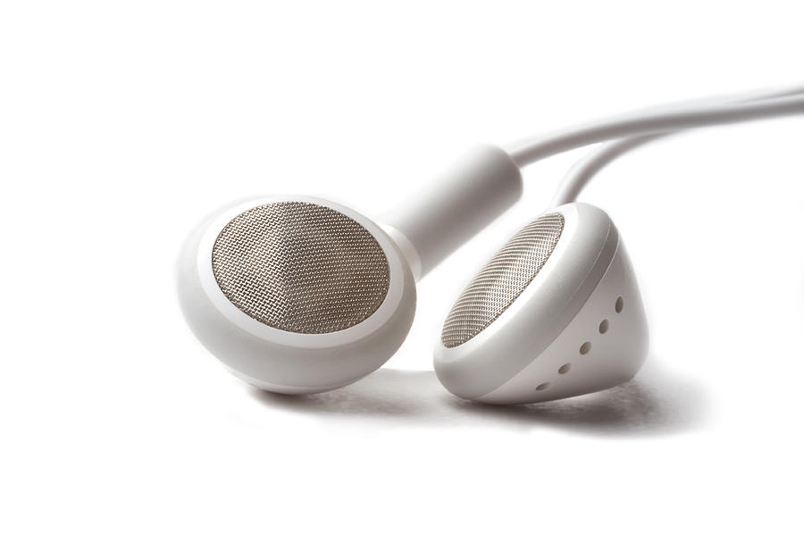 Headphones on a white background Photograph by Sjo