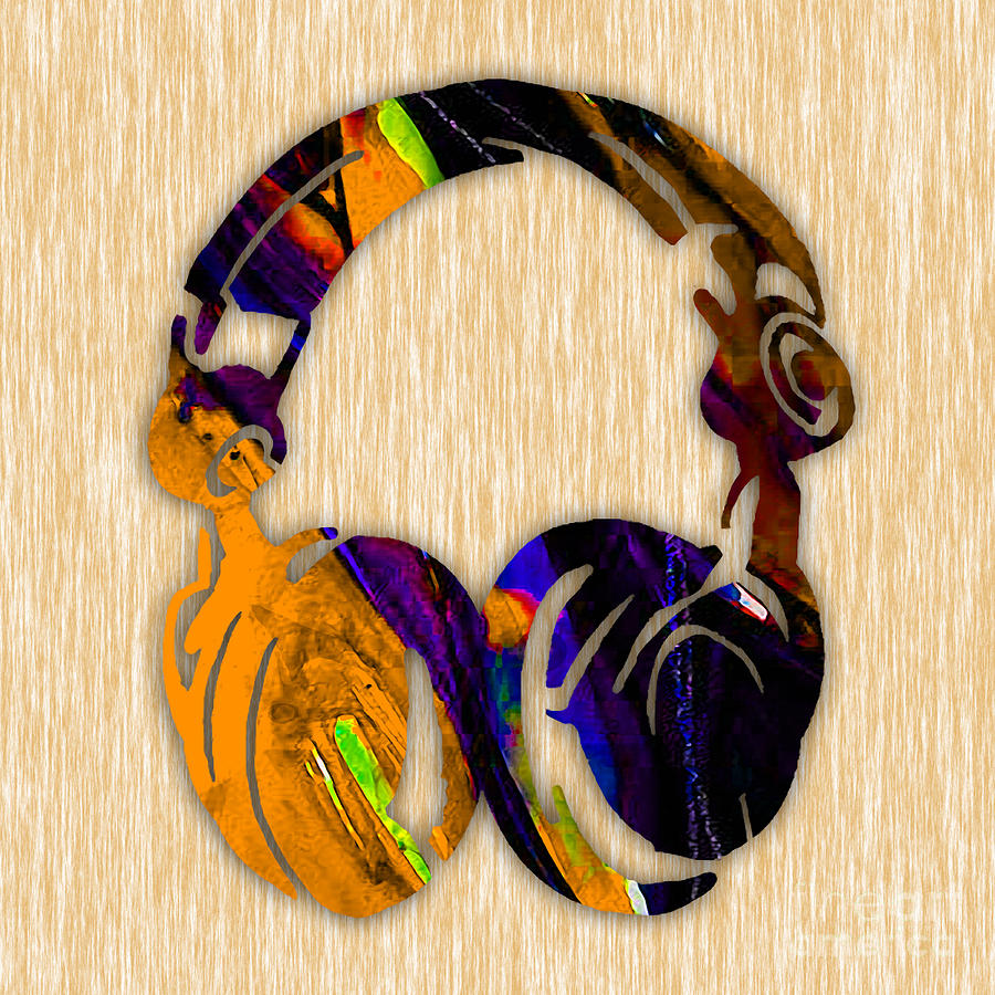 Headphones Painting by Marvin Blaine