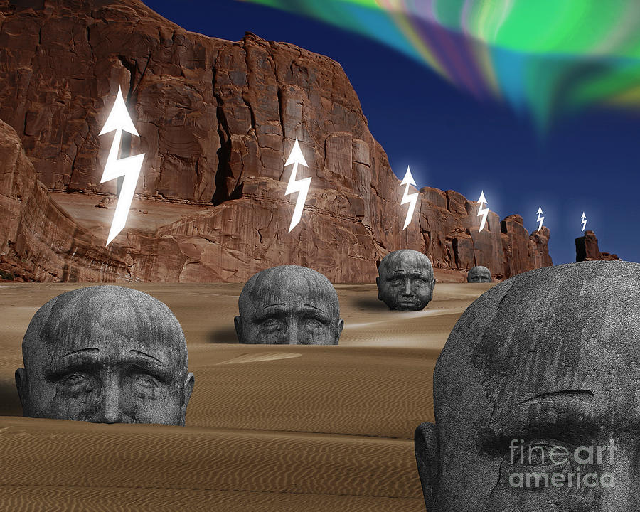 Heads At Red Rock Digital Art By Keith Dillon Fine Art America