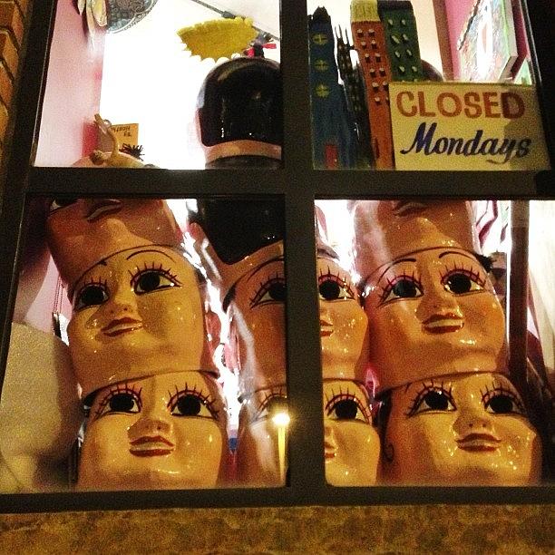 Baltimore Photograph - Heads In A Window Are Creepy. #masks by Melaney Wolf