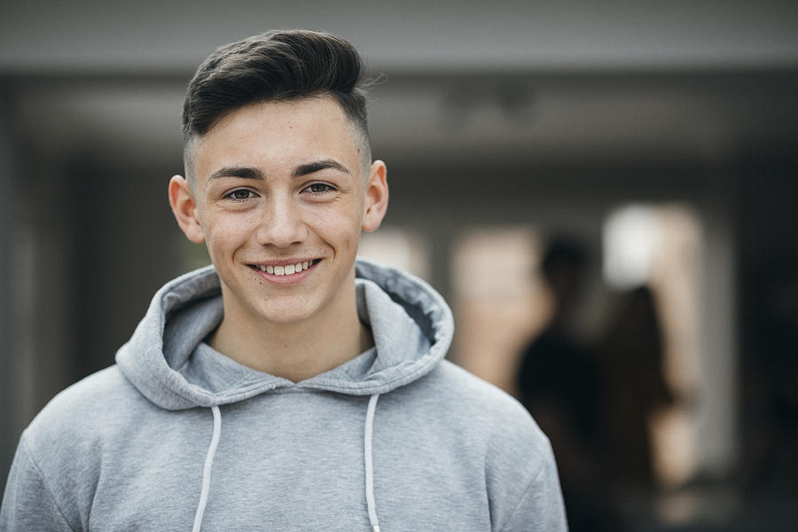 Headshot of a Teenage Boy Photograph by SolStock