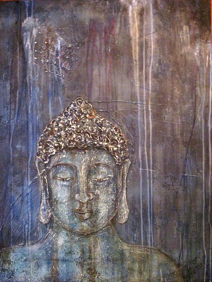 Healing Blue Buddha Painting by Suzan  Sommers