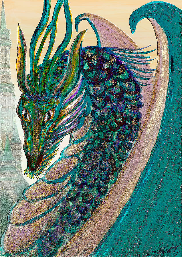 Healing Dragon Painting by Michele Avanti