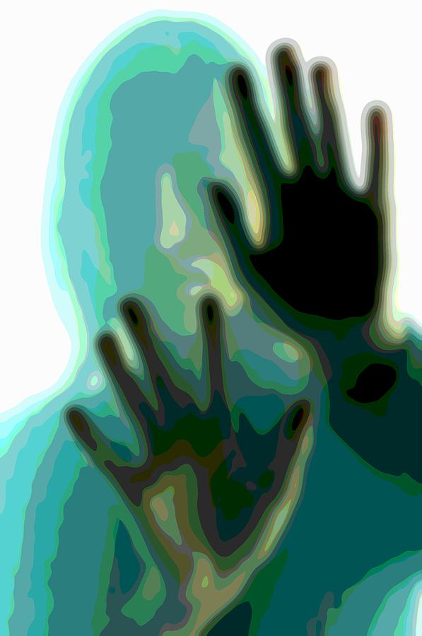 Portrait Art Digital Art - Healing Hands Cutout Portrait Art by Mary Clanahan Portrait Art Digital Art - Healing Hands Cutout Portrait Art by Mary Clanahan