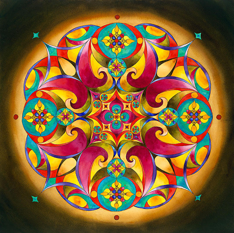 psychedelic chakra mandala